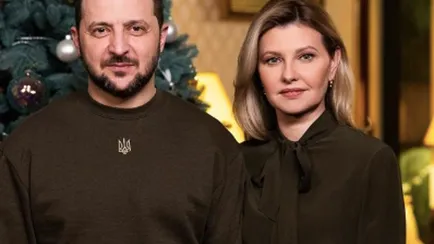 Olena Zelenska e il presidente ucraino Zelensky