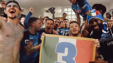 Scudetto Napoli: la gioia dei giocatori azzurri