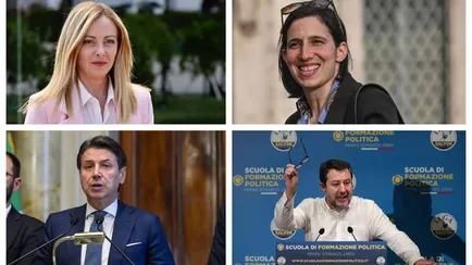 Meloni, Schlein, Conte e Salvini