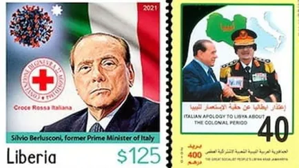 Francobolli di Silvio Berlusconi